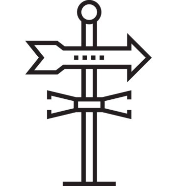 işaret direği düz vektör simgesi