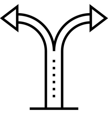 Yön yazı vektör simgesi 