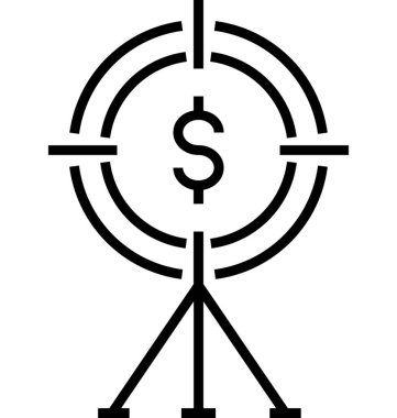 Düz vektör simgesi pazarlanıyor