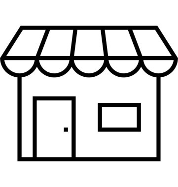 Pazar yeri vektör simgesi 