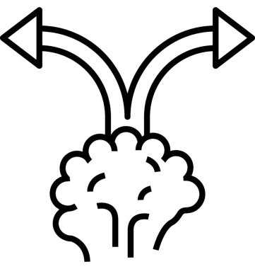 Beyin satırı vektör simgesi