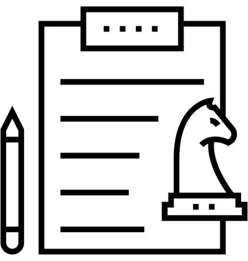 Stratejik satırı vektör simgesi