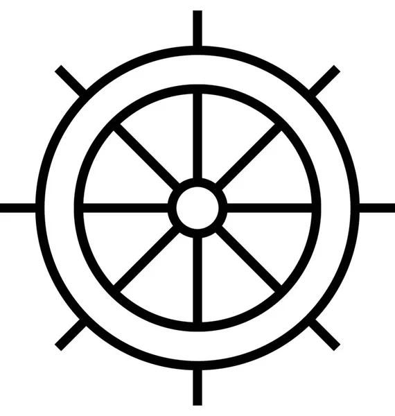 Векторная Икона Управления Лодкой — стоковый вектор