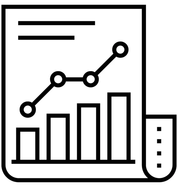 Gráfico Relatório Vector Ícone —  Vetores de Stock