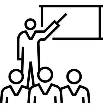 Ders satırı vektör simgesi