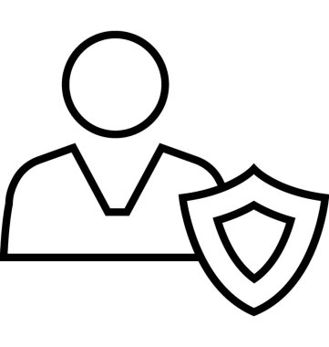 avatar çizgi vektör simgesi