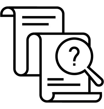 SSS satırı vektör simgesi