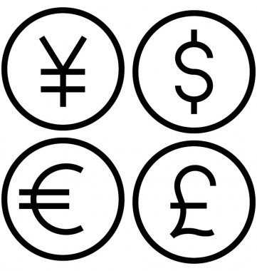 Forex ticaret vektör simgesi