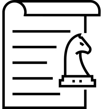 Stratejik satırı vektör simgesi