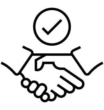 Ortaklık satırı vektör simgesi