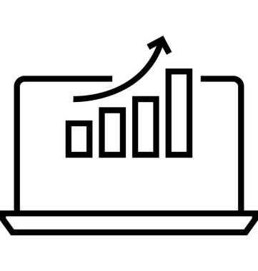 Çevrimiçi grafik vektör simgesi
