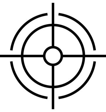 Odak satırı vektör simgesi