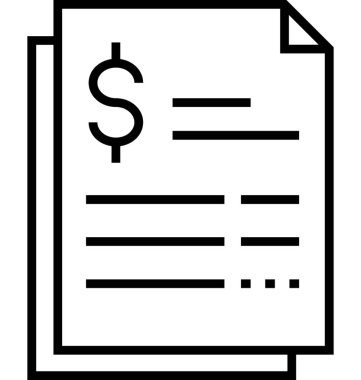 Banka ekstresi vektör simgesi