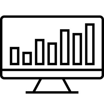 Çevrimiçi grafik vektör simgesi 