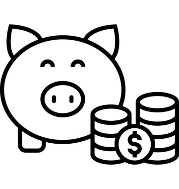 domuzcuk banka vektör simgesi