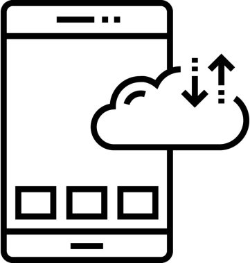 Mobil düzen vektör simgesi