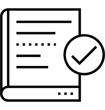 kitap satırı vektör simgesi