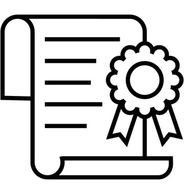 Lisans satırı vektör simgesi 