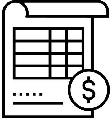 Banka ekstresi vektör simgesi