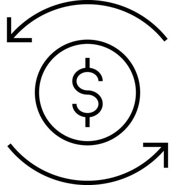 Para birimi değişim vektör simgesi