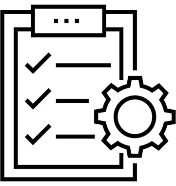 Tercihler satırı vektör simgesi