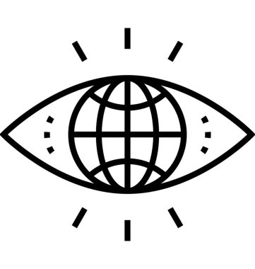 Görünümü satırı vektör simgesi