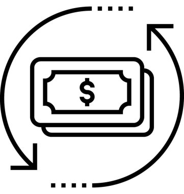 Para değerleme vektör simgesi 