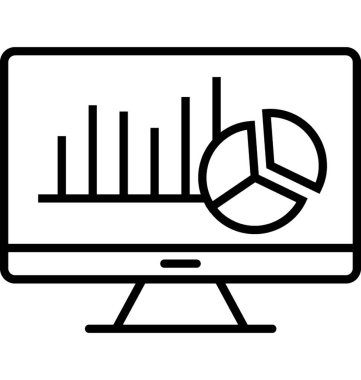 Çevrimiçi grafik vektör simgesi 