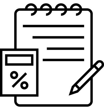 Not defteri vektör simgesi 