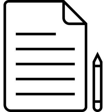 Makale yazma vektör simgesi 