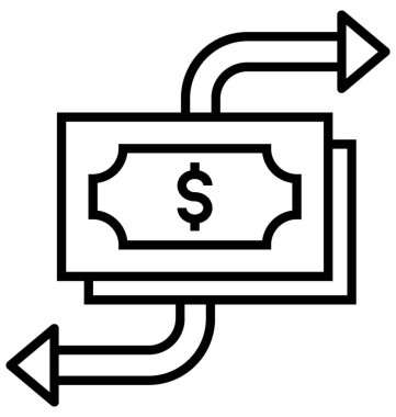 Para değerleme vektör simgesi 