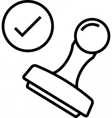 Damga satırı vektör simgesi