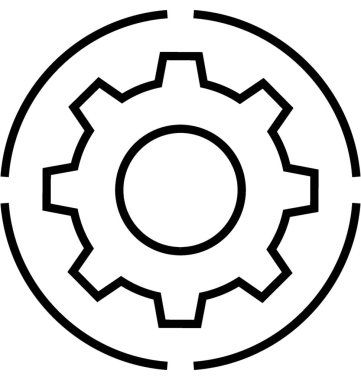 COG satırı vektör simgesi