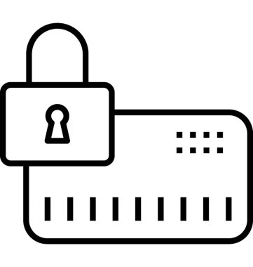 Kart koruma vektör simgesi