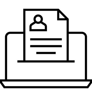 Çevrimiçi belge vektör simgesi