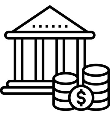 banka satırı vektör simgesi