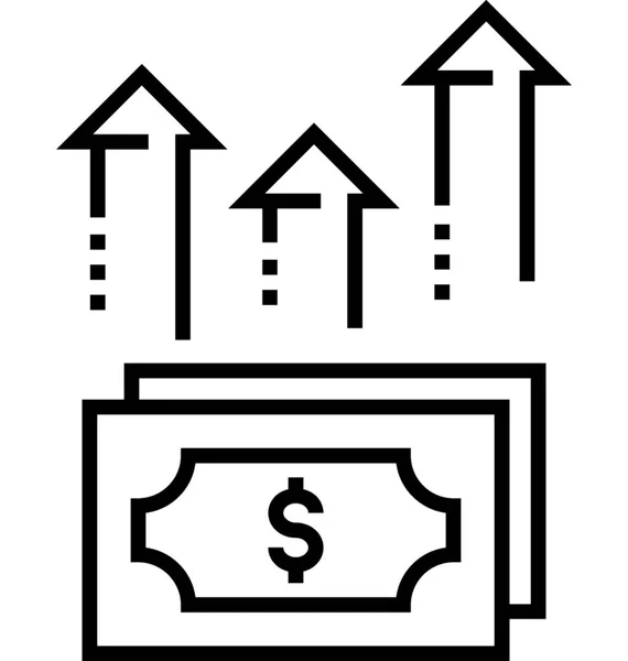 Векторная Икона Линии Прибыли — стоковый вектор