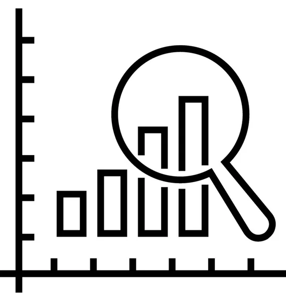 Keresés Grafikon Vector Icon — Stock Vector