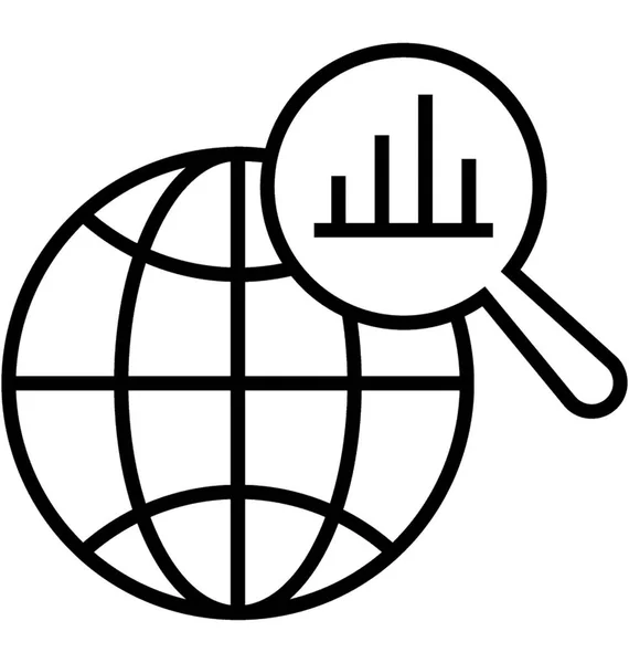 Icône Vectorielle Ligne Recherche — Image vectorielle