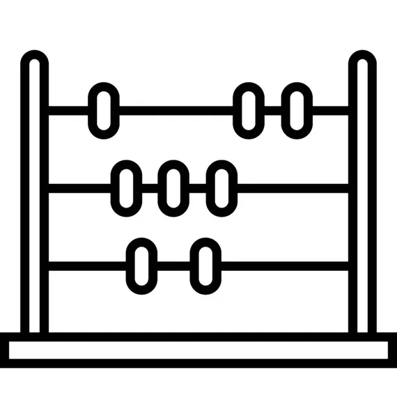 Línea Abacus Vector Icono — Archivo Imágenes Vectoriales