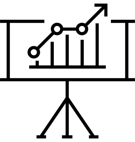 Növekedési Grafikon Vektor Ikon — Stock Vector
