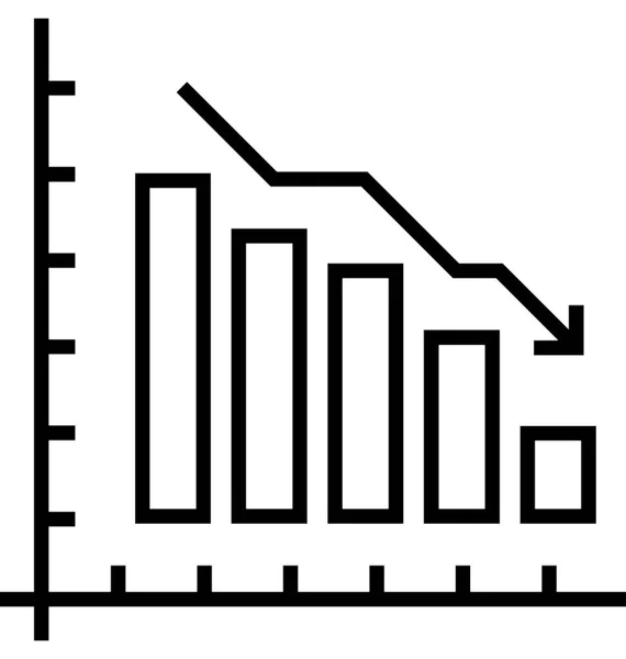 Veszteség Diagram Vector Icon — Stock Vector