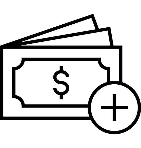 Add Money Vector Icon — Stock Vector