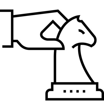 Satranç satırı vektör simgesi