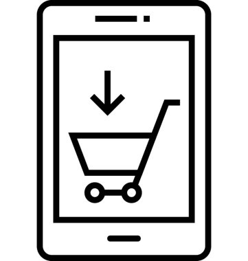 Online satın alma vektör simgesi