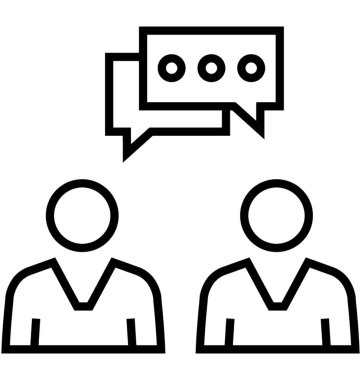 Danışman satırı vektör simgesi