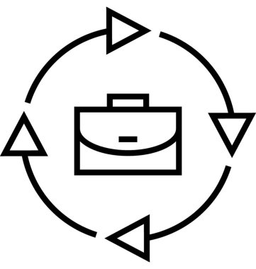 Portföy satırı vektör simgesi