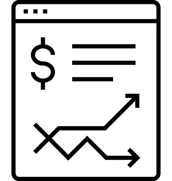 Icono Vector Gráfico Línea — Archivo Imágenes Vectoriales