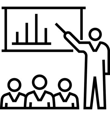 sunum satırı vektör simgesi