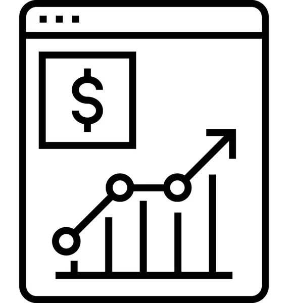 Gráfico Informe Vector Icono — Vector de stock